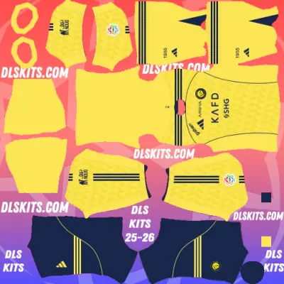 Al-Nassr Home Kit 2025-26 Dream League Soccer Kits For DLS 25