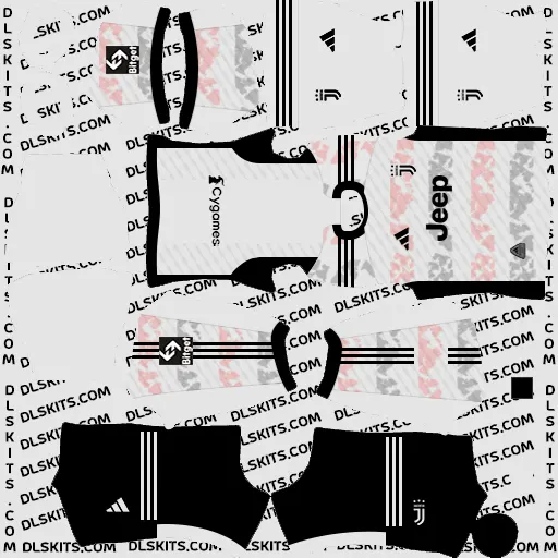Away 2 Juventus Dream League Soccer Kits 2023-24.