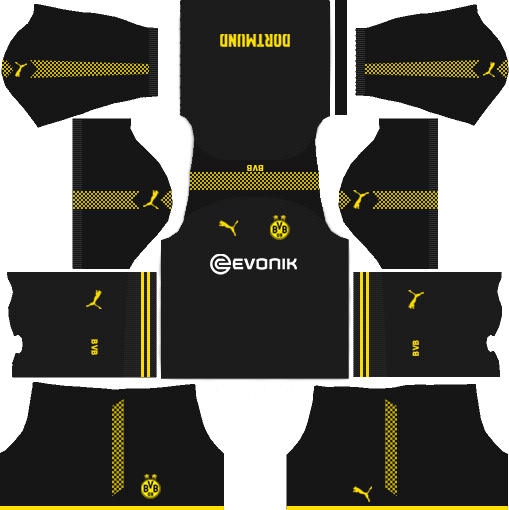 Borussia Dortmund Dream League Soccer Kits 512x512 URL - Away