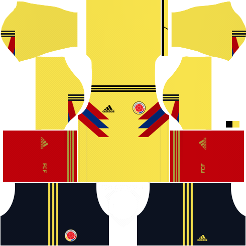 Colombia World Cup 2018 Dream Leauge Soccer Kits (Home) 512x512 URL