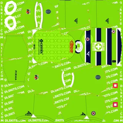DLS Cruz Azul GK Away Kit 2024 Dream League Soccer