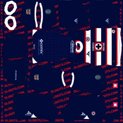 DLS Cruz Azul GK Home Kit 2024 Dream League Soccer
