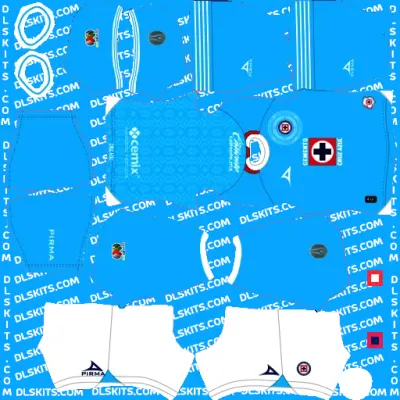 DLS Cruz Azul Home Kit 2024 Dream League Soccer