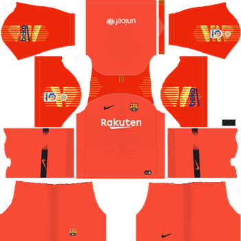 Barcelona Goalkeeper Third Kit 2018-19 Dream League Soccer Kits URL 512x512