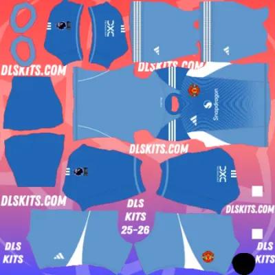 Manchester United 2025-26 Dream League Soccer Kits For DLS 26 Goalkeeper Away 2025 DLS Manchester United Kit