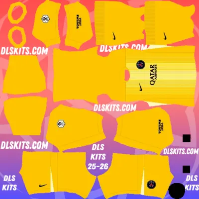Goalkeeper Third DLS 25 Kits Paris Saint-Germain 2025-26