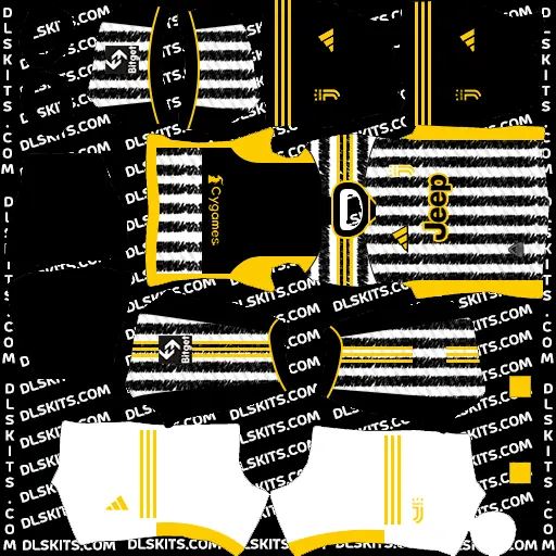 Home 2 Juventus Dream League Soccer Kits 2023-24.