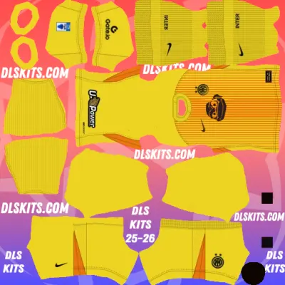 Inter Milan Ninja Turtles Dream League Soccer Kits for DLS 2026 Inter Milan Ninja Turtles Goalkeeper Away Kit DLS 2026