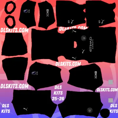 Manchester City 2025-26 Dream League Soccer Kits For DLS 26 Manchester City 2025-26 Away Kit for Dream League Soccer DLS 25 Kits
