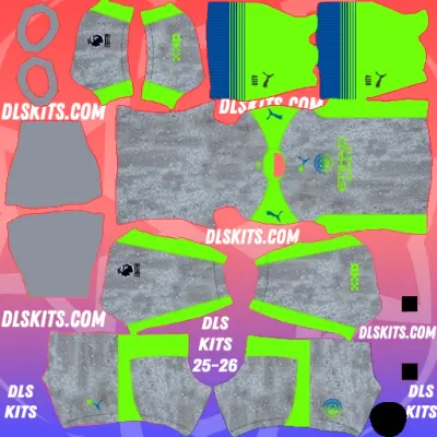 Manchester City 2025-26 Dream League Soccer Kits For DLS 26 Manchester City 2025-26 Third Kit Dream League Soccer Kits URL For DLS 25