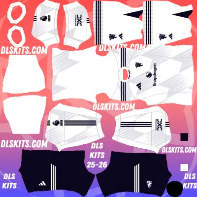 Manchester United 2025-26 Dream League Soccer Kits For DLS 26 Manchester United 2025-26 DLS Kits for Dream League Soccer 2025