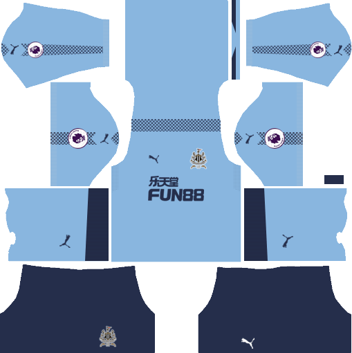 Newcastle United Dream League Soccer Kits 2017-18 512x512 URL