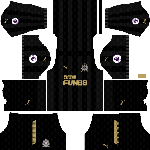 Newcastle United Dream League Soccer Kits 2017-18 512x512 URL