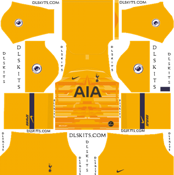 Tottenham Hotspur Goalkeeper Away Kit 2019-20 Dream League Soccer Kits
